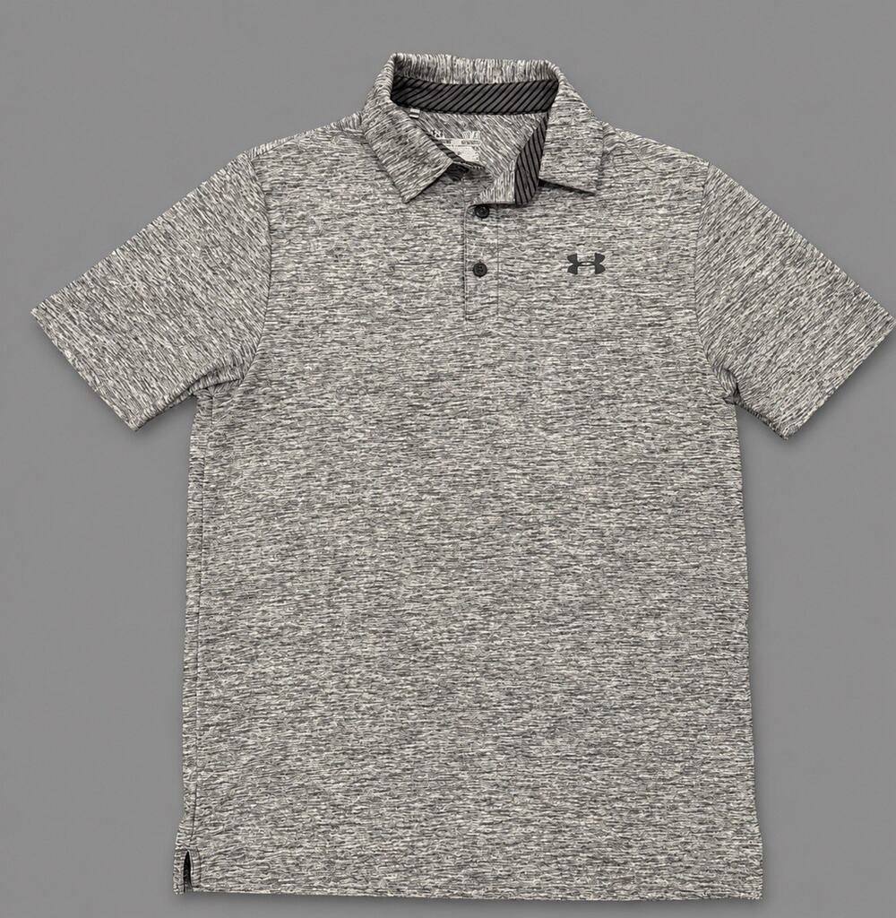 Under Armour Men’s Grey Loose Heat Gear Golf Shirt Size Small